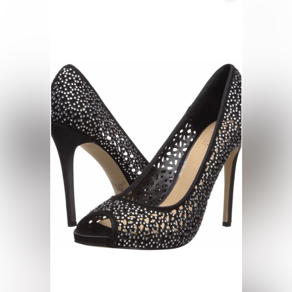 Jewel Badgley Mischka Black Heels BRAND NEW IN THE BOX